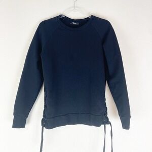 Michael Lauren Sweatshirt Womens Small Lace Up Side Balletcore Crewneck Pullover